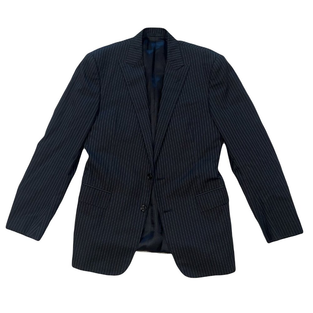 Ralph Lauren Purple Label Black Pinstripe Blazer